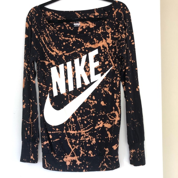 Nike Tops - SOLD. Nike | custom bleach long sleeve shirt